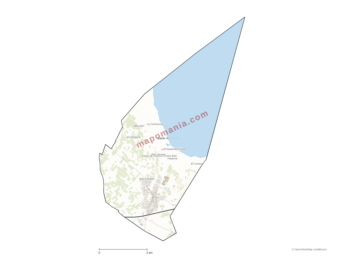 Carte de Saint-Hippolyte à personnaliser