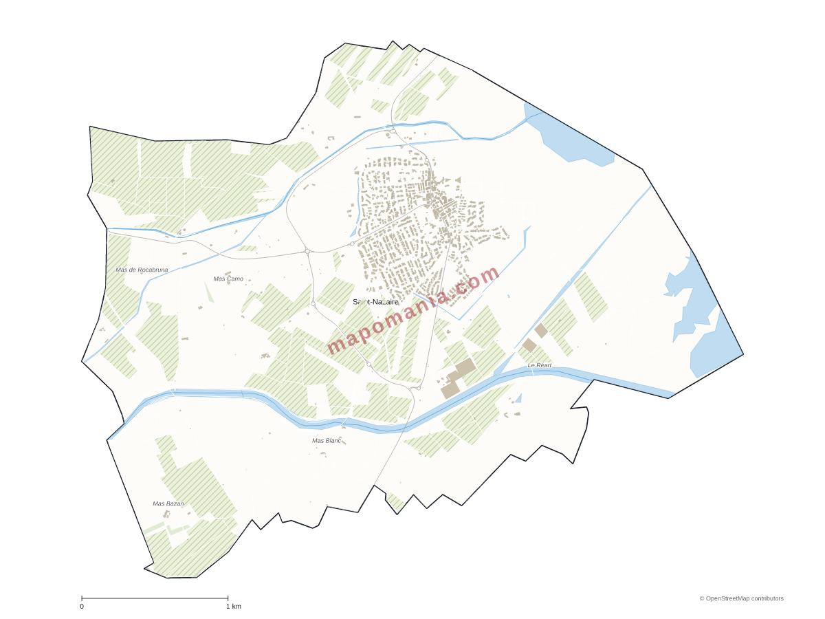 Carte de Saint-Nazaire à personnaliser