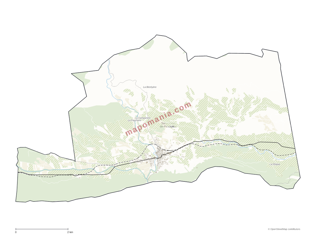 Carte de Saint-Paul-de-Fenouillet à personnaliser