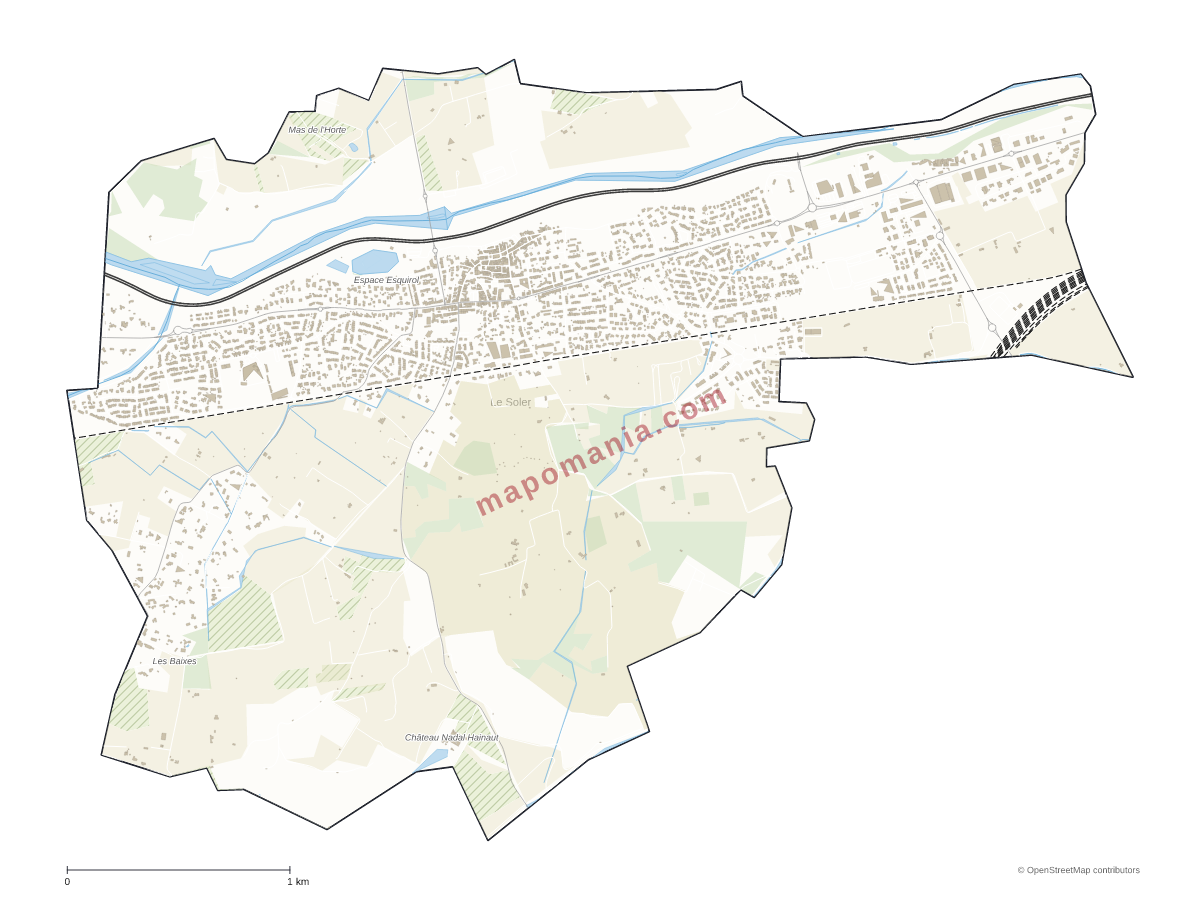 Carte de Le Soler à personnaliser