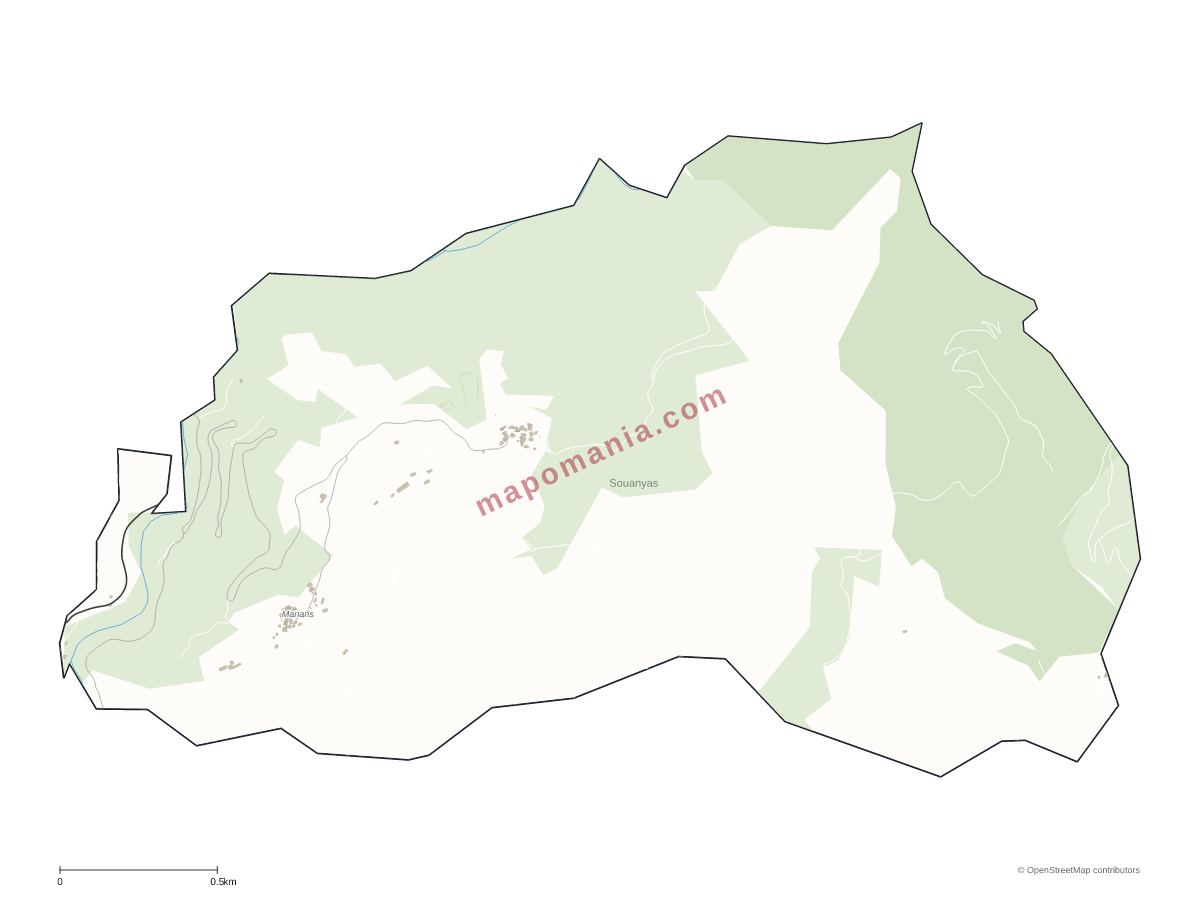 Carte de Souanyas à personnaliser