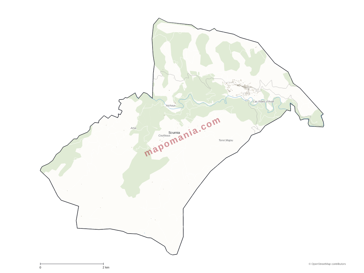 Carte de Sournia à personnaliser