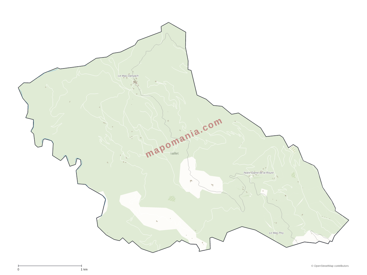 Carte de Taillet à personnaliser