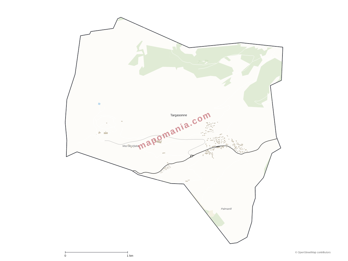 Carte de Targasonne à personnaliser