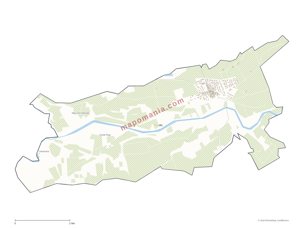 Carte de Terrats à personnaliser