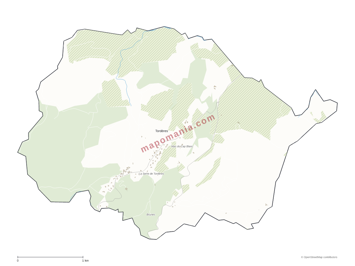 Carte de Tordères à personnaliser