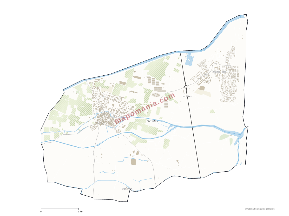 Carte de Torreilles à personnaliser