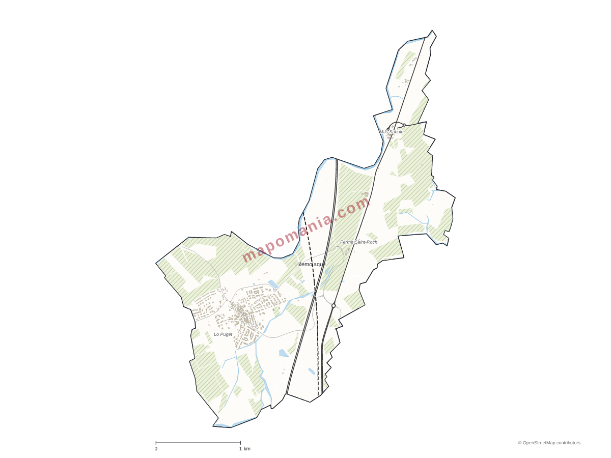 Carte de Villemolaque à personnaliser