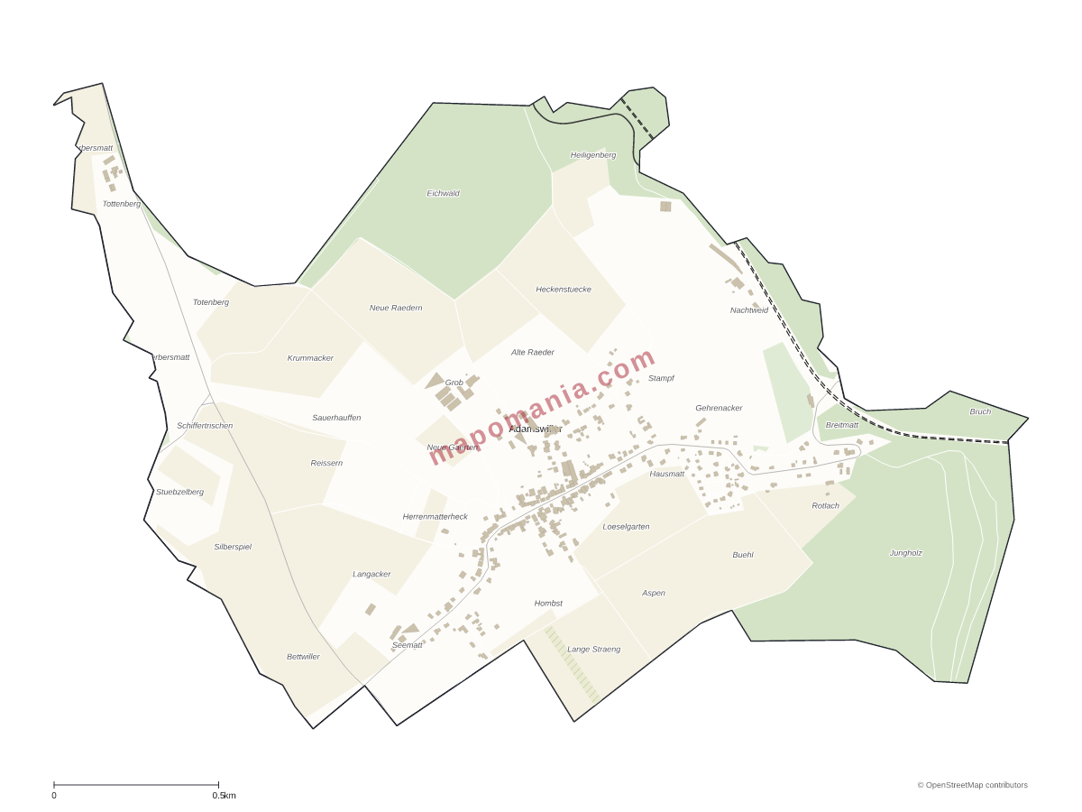 Carte de Adamswiller à personnaliser