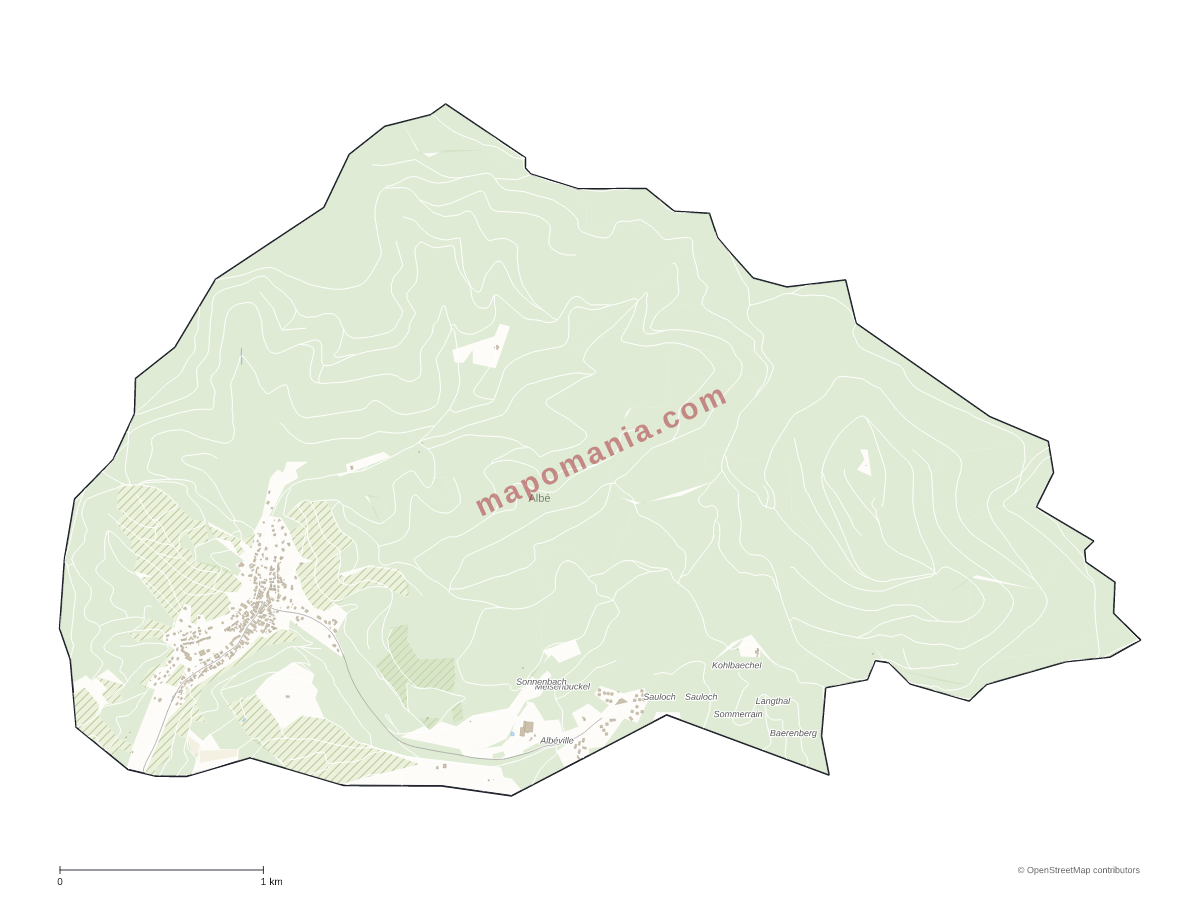 Carte de Albé à personnaliser