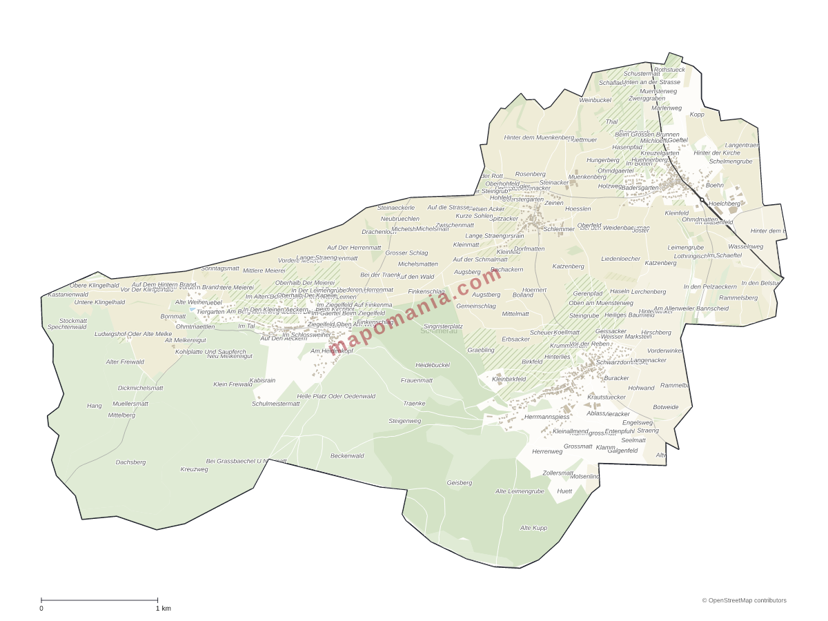 Carte de Sommerau à personnaliser