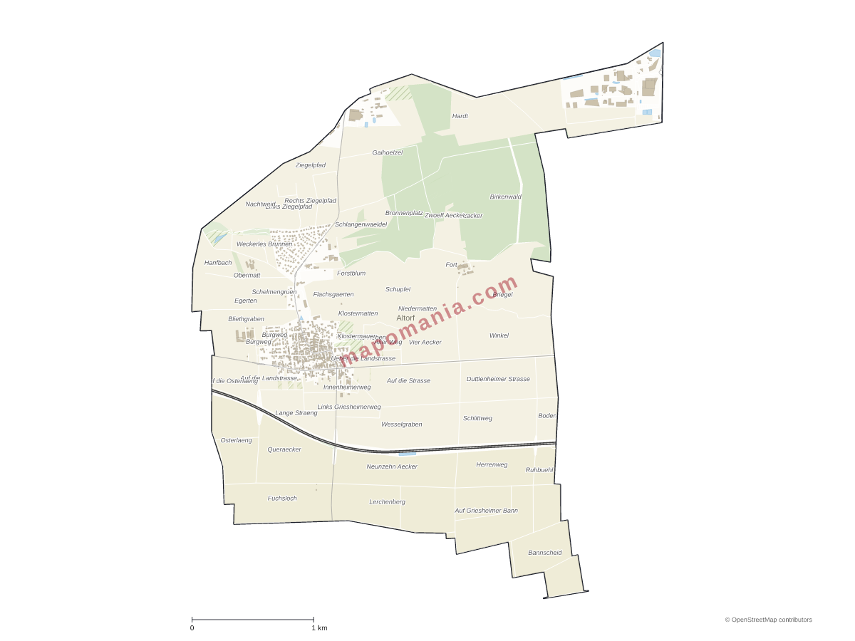 Carte de Altorf à personnaliser