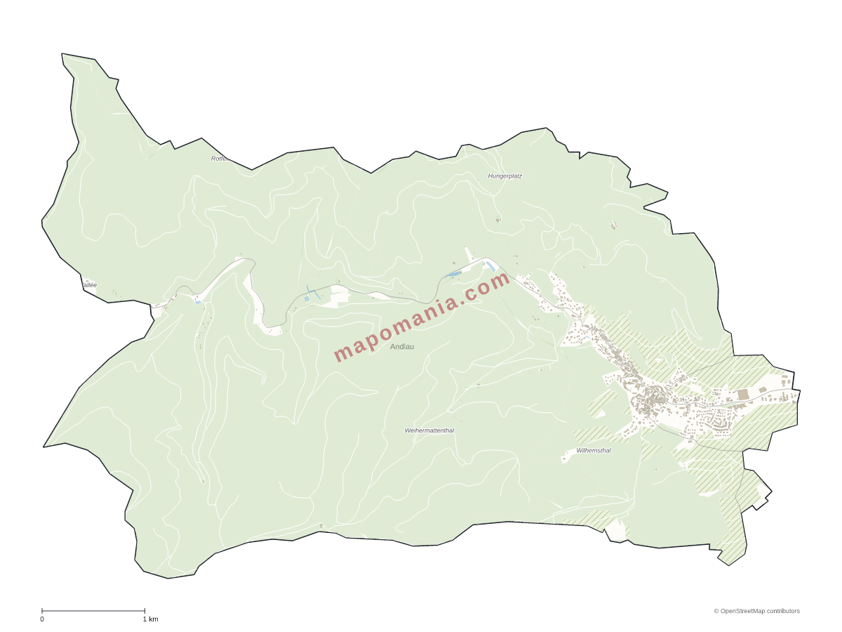 Carte de Andlau à personnaliser