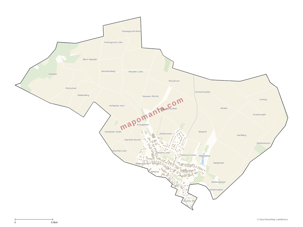 Carte de Aschbach à personnaliser