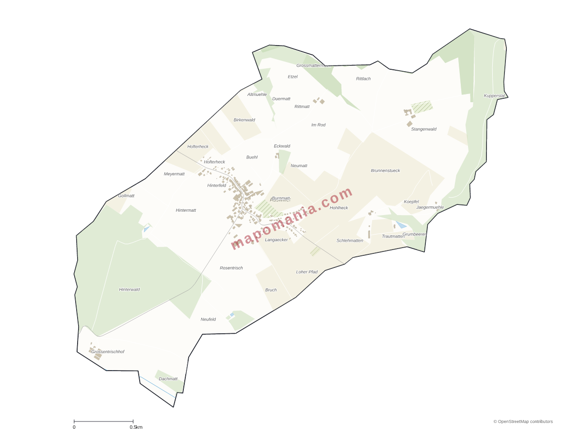 Carte de Asswiller à personnaliser