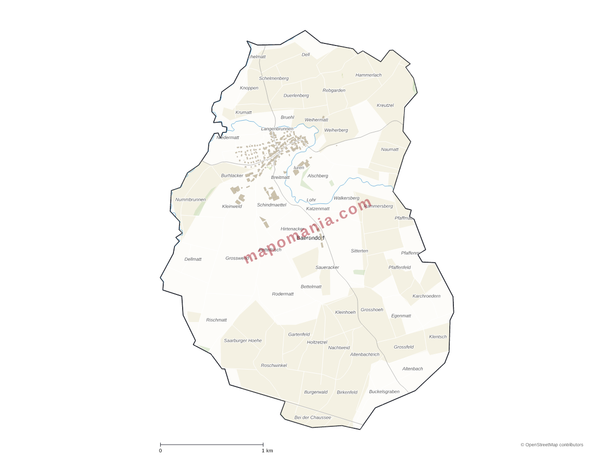 Carte de Baerendorf à personnaliser