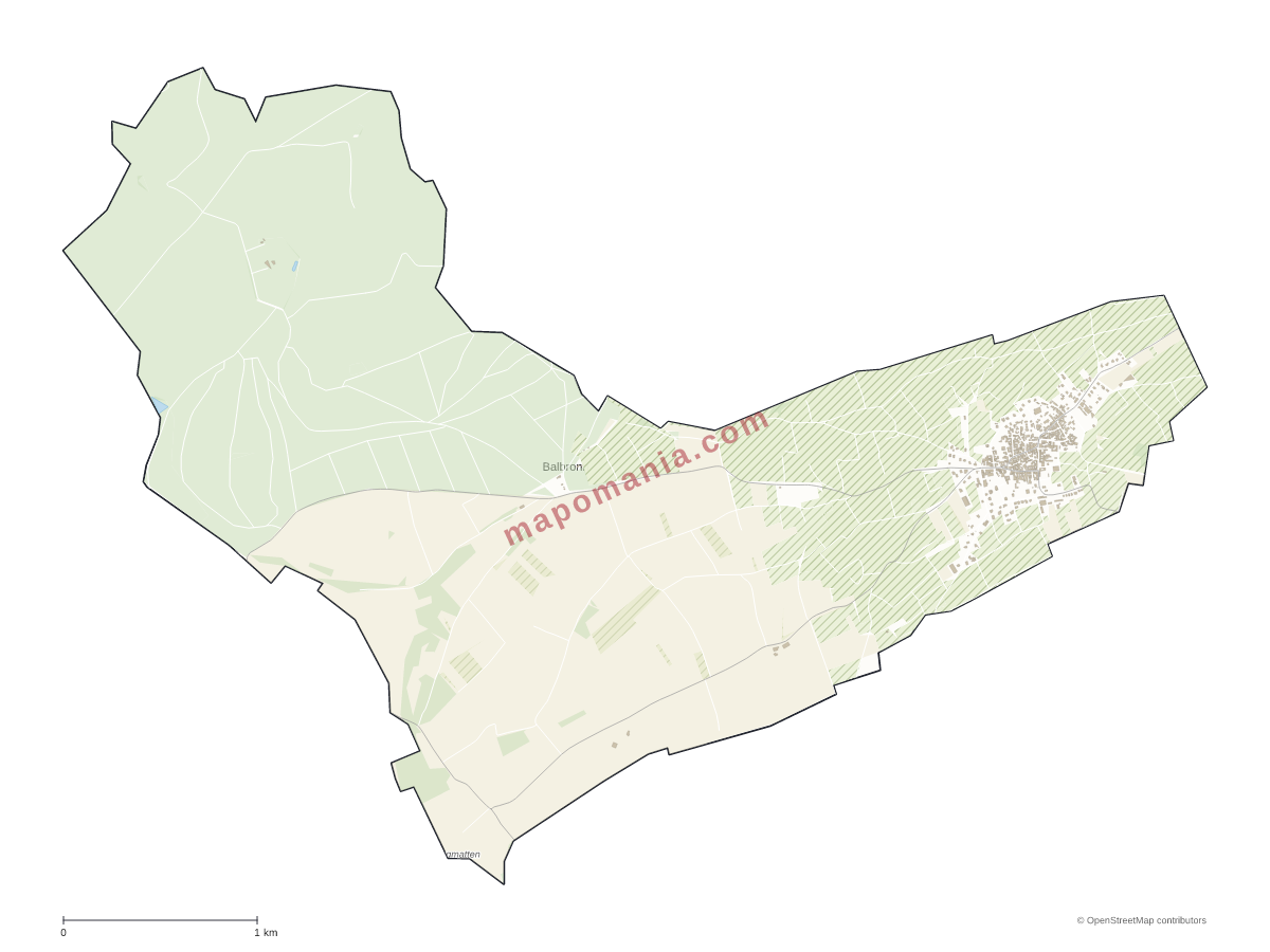 Carte de Balbronn à personnaliser