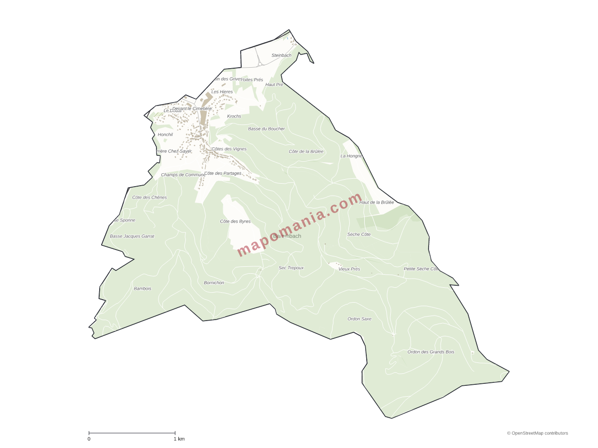 Carte de Barembach à personnaliser