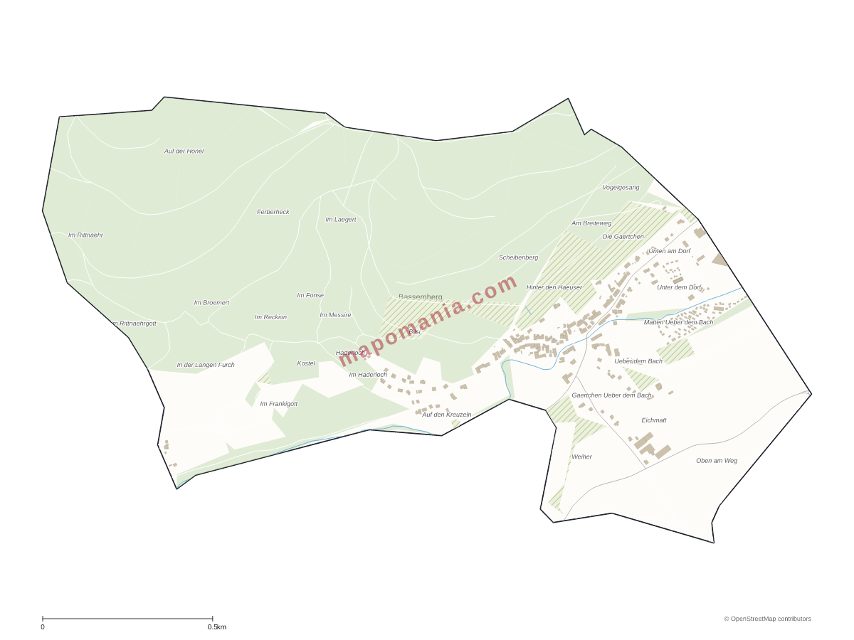 Carte de Bassemberg à personnaliser