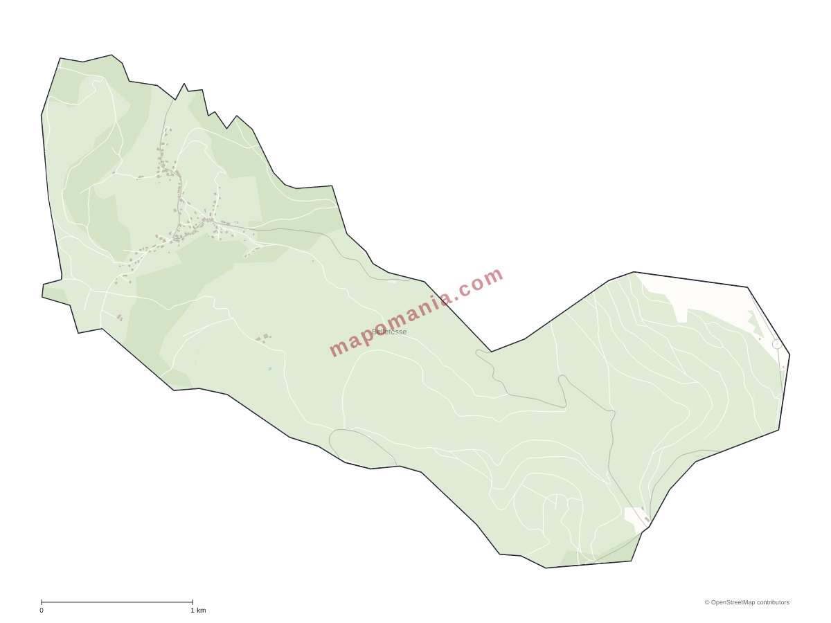 Carte de Bellefosse à personnaliser