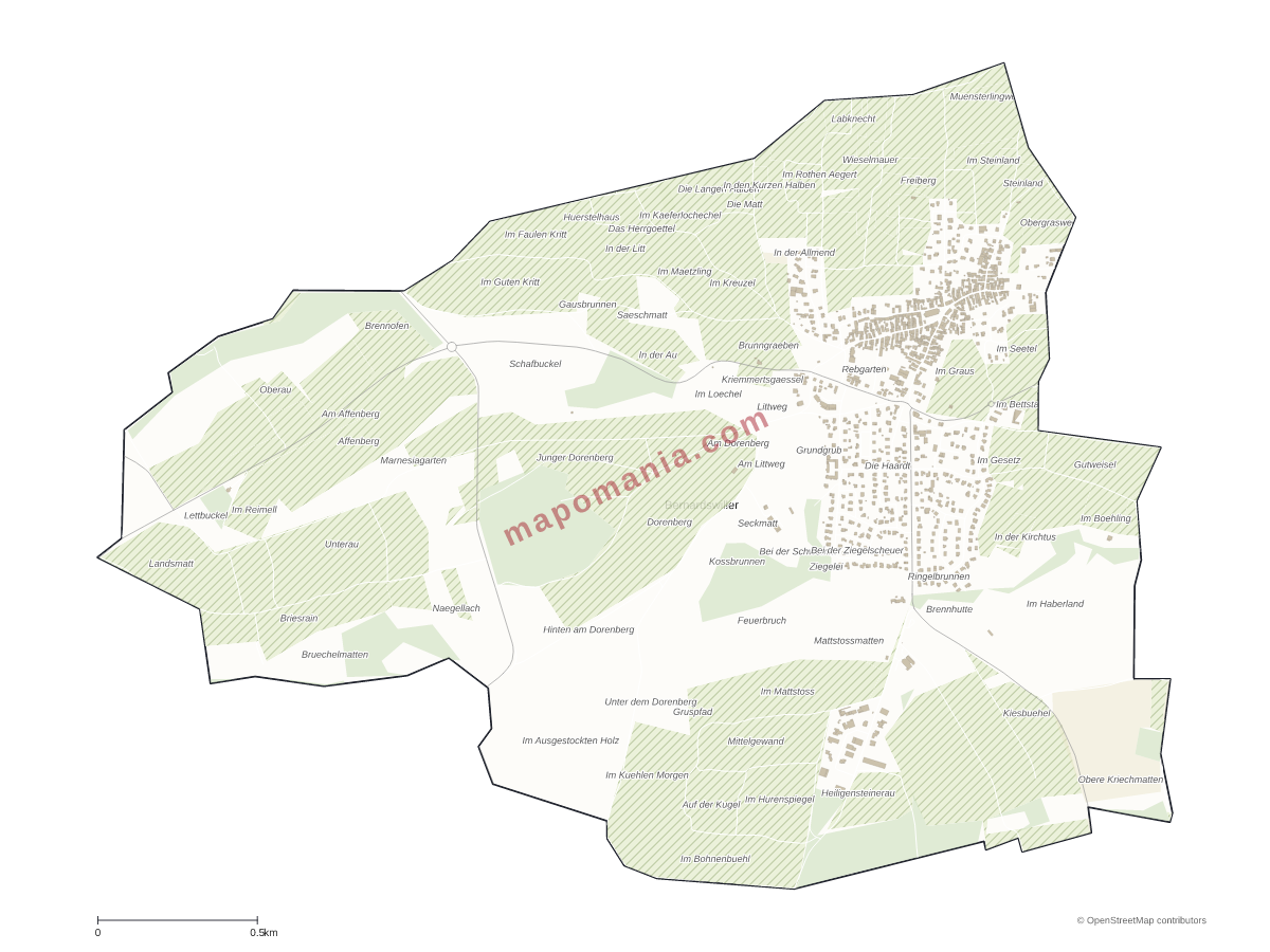 Carte de Bernardswiller à personnaliser