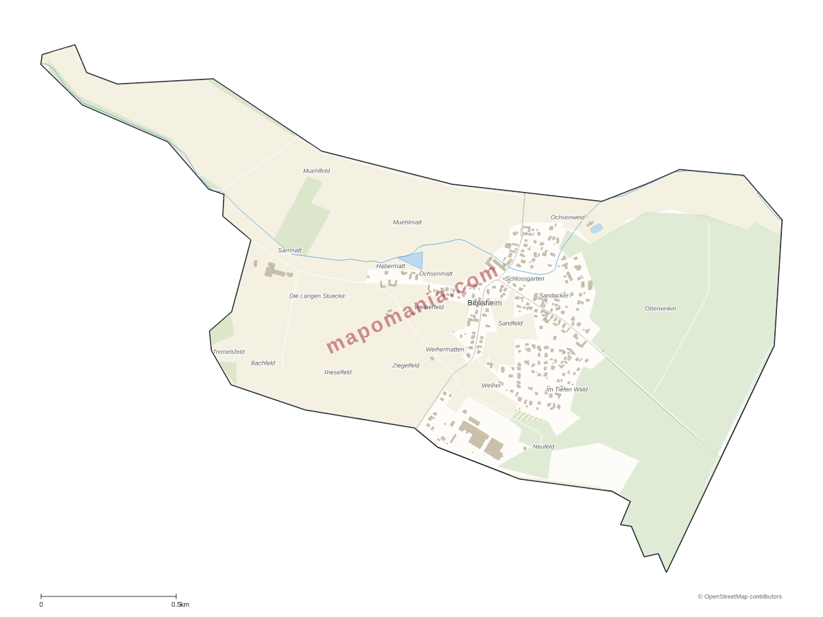Carte de Biblisheim à personnaliser
