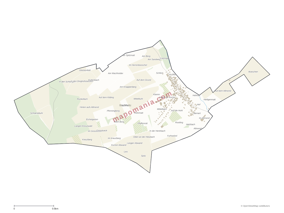 Carte de Bischholtz à personnaliser