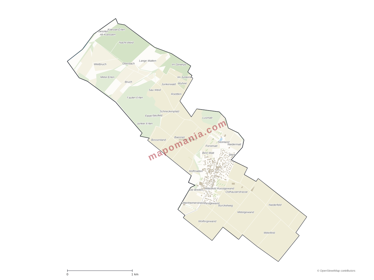 Carte de Bolsenheim à personnaliser