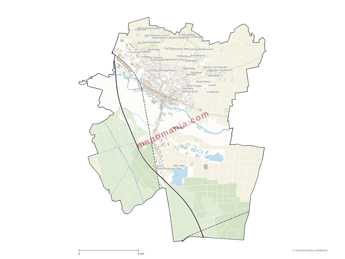 Carte de Brumath à personnaliser