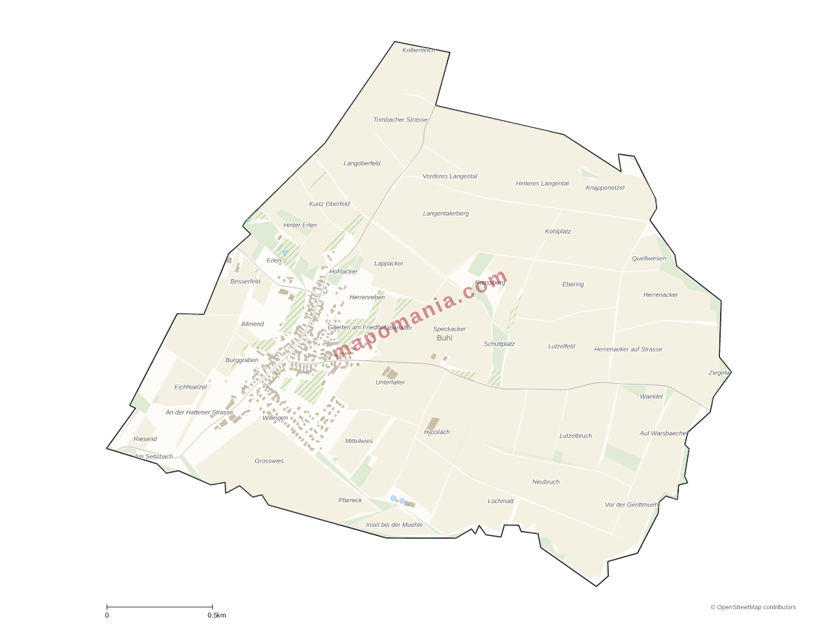Carte de Buhl à personnaliser