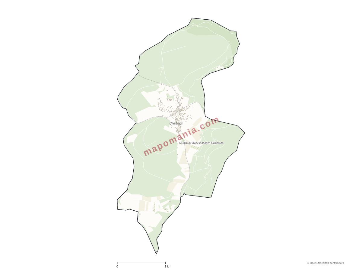 Carte de Climbach à personnaliser