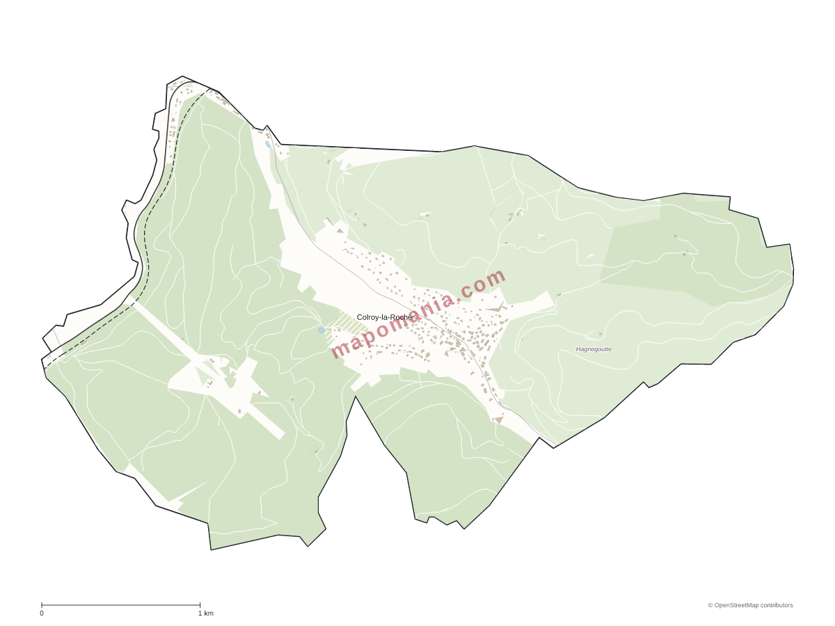 Carte de Colroy-la-Roche à personnaliser