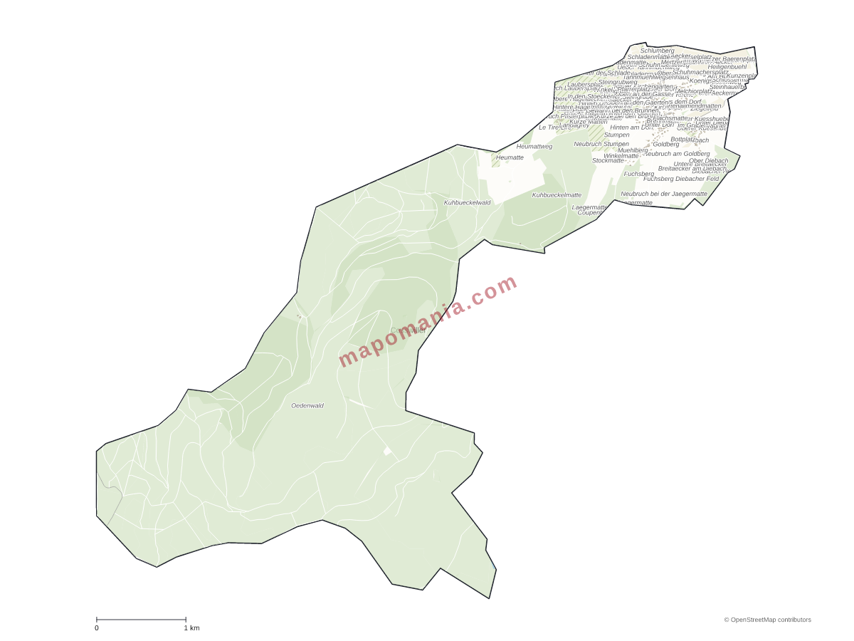 Carte de Cosswiller à personnaliser