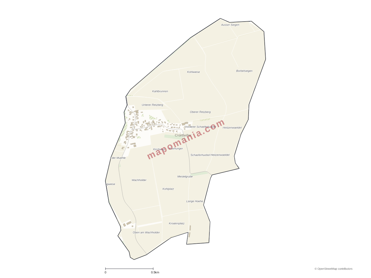 Carte de Crœttwiller à personnaliser