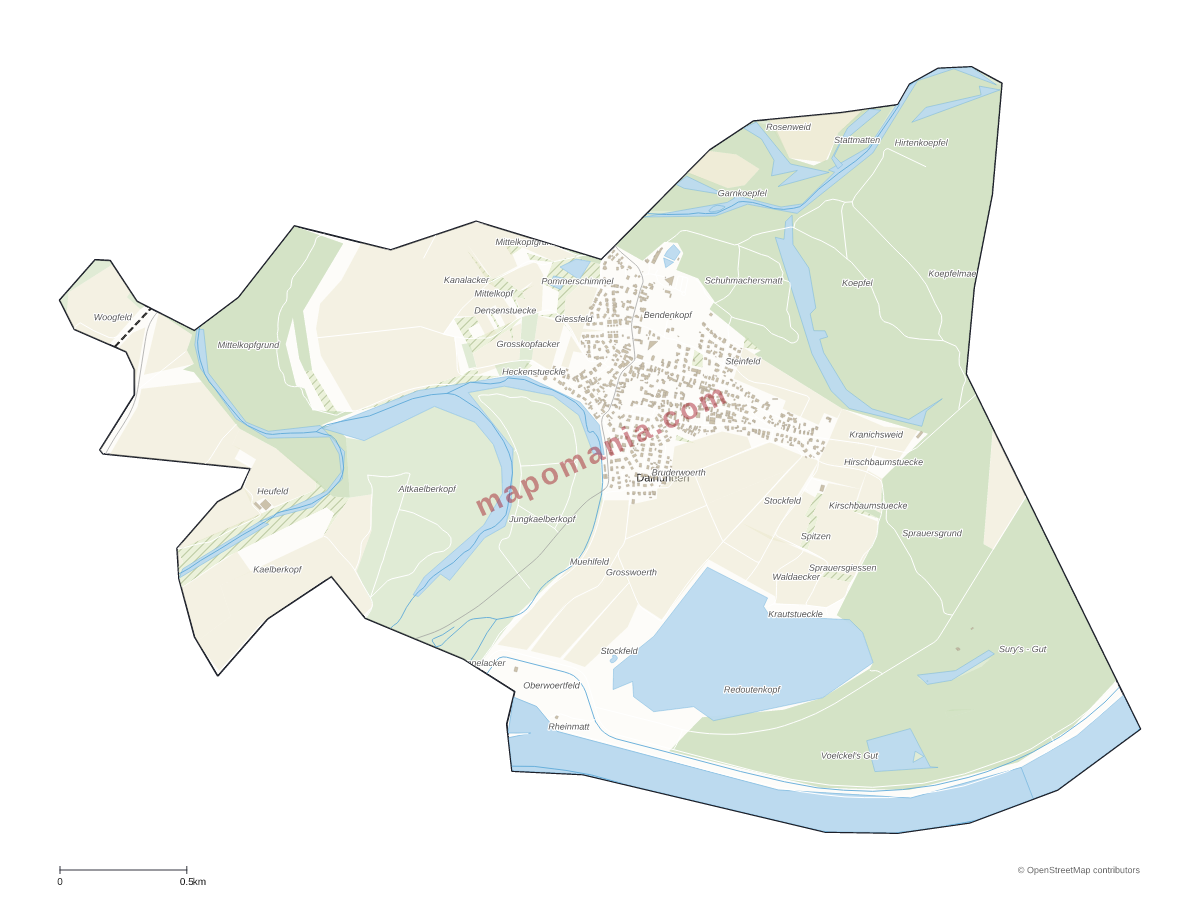 Carte de Dalhunden à personnaliser