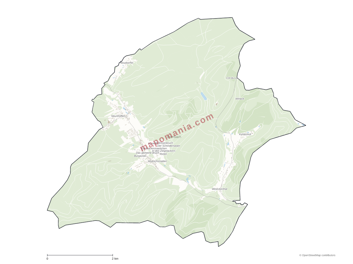 Carte de Dambach à personnaliser