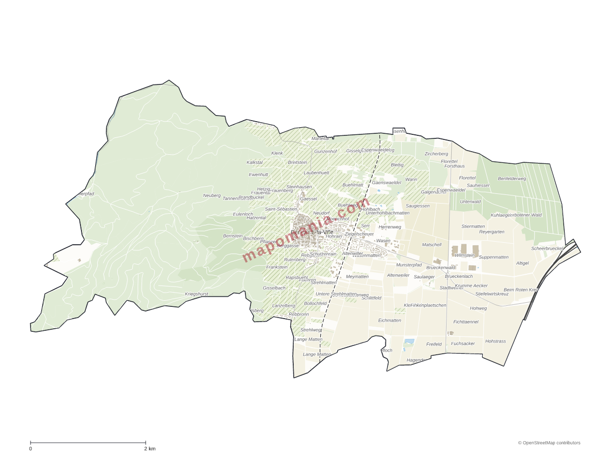 Carte de Dambach-la-Ville à personnaliser