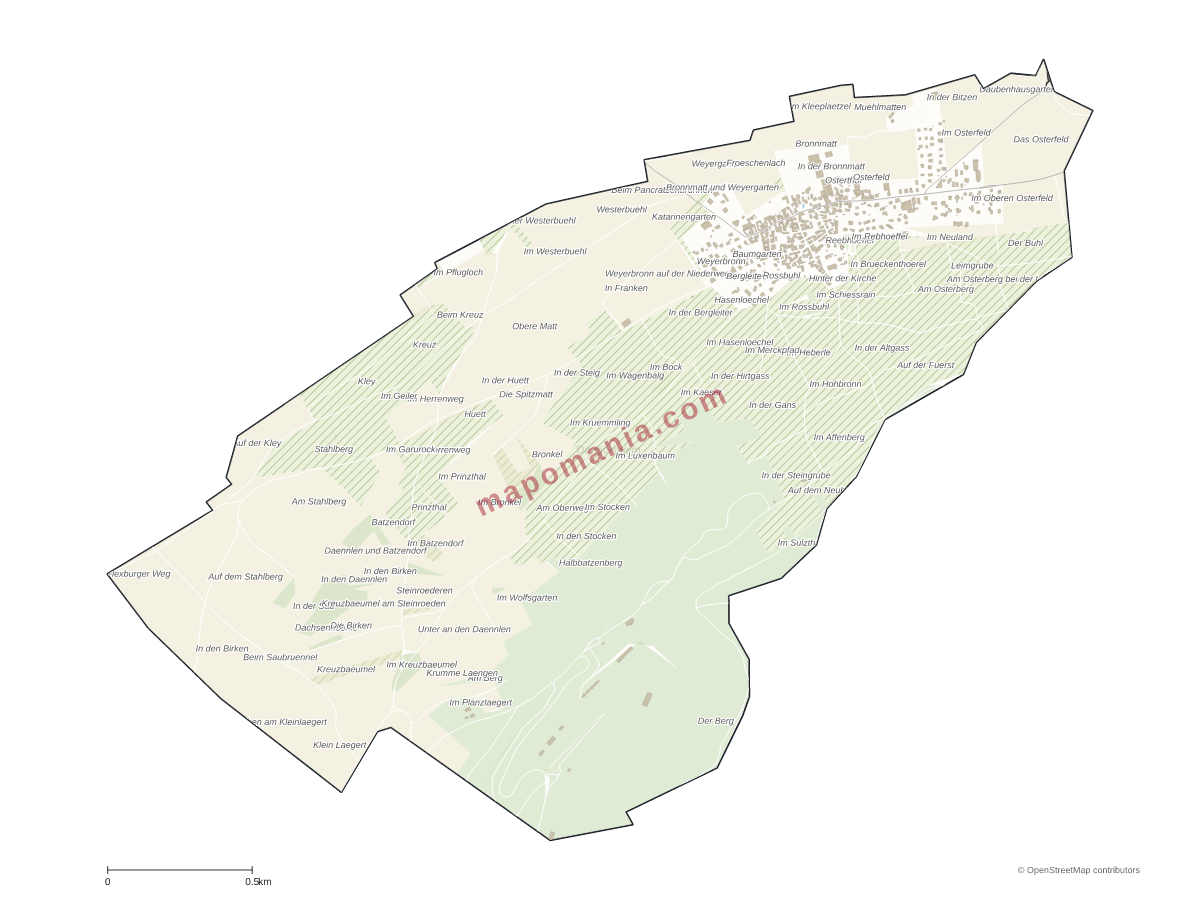 Carte de Dangolsheim à personnaliser