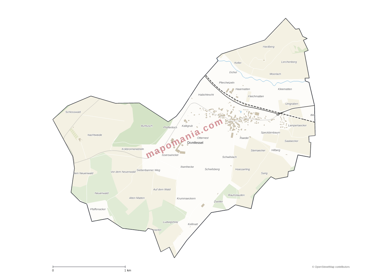 Carte de Domfessel à personnaliser