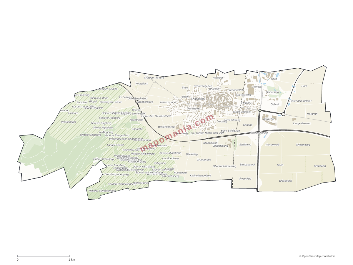 Carte de Dorlisheim à personnaliser