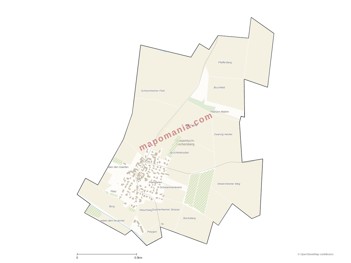 Carte de Dossenheim-Kochersberg à personnaliser