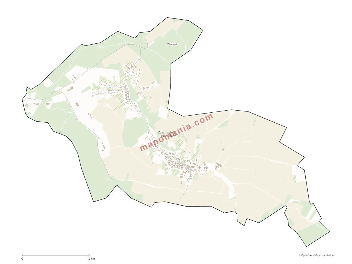 Carte de Drachenbronn-Birlenbach à personnaliser