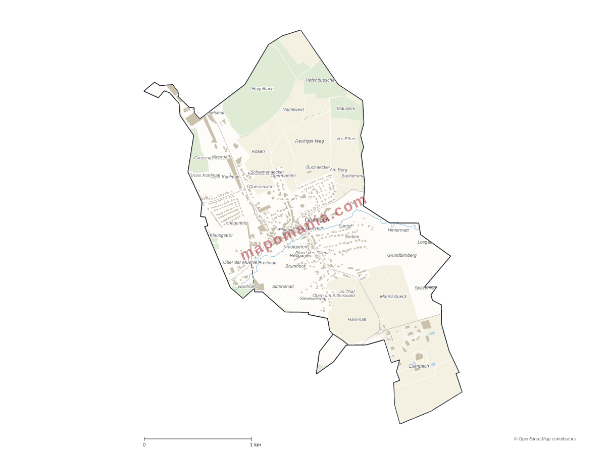 Carte de Drulingen à personnaliser
