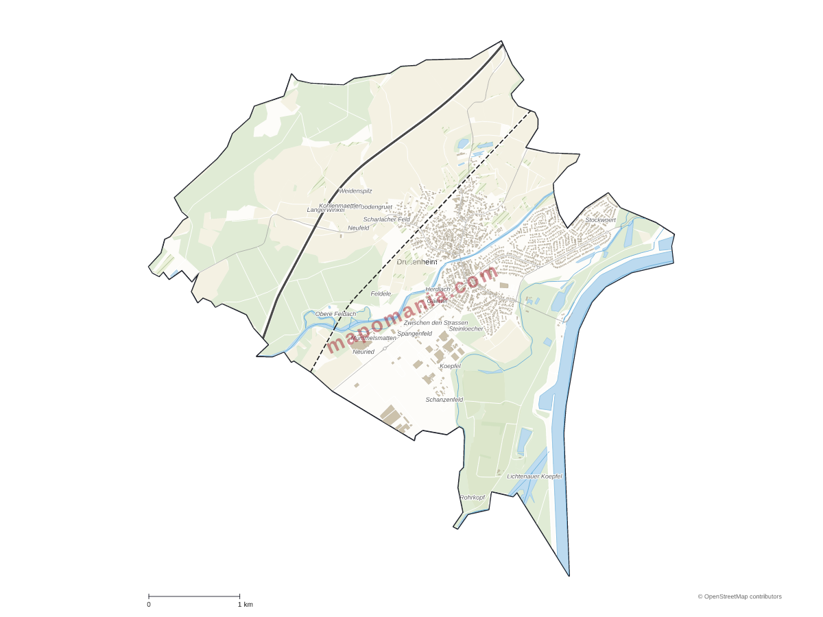 Carte de Drusenheim à personnaliser