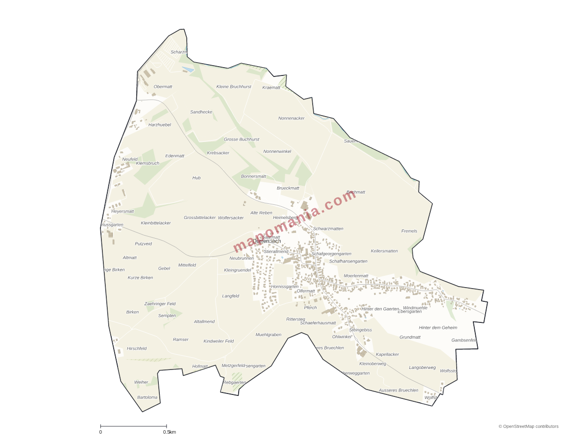 Carte de Durrenbach à personnaliser