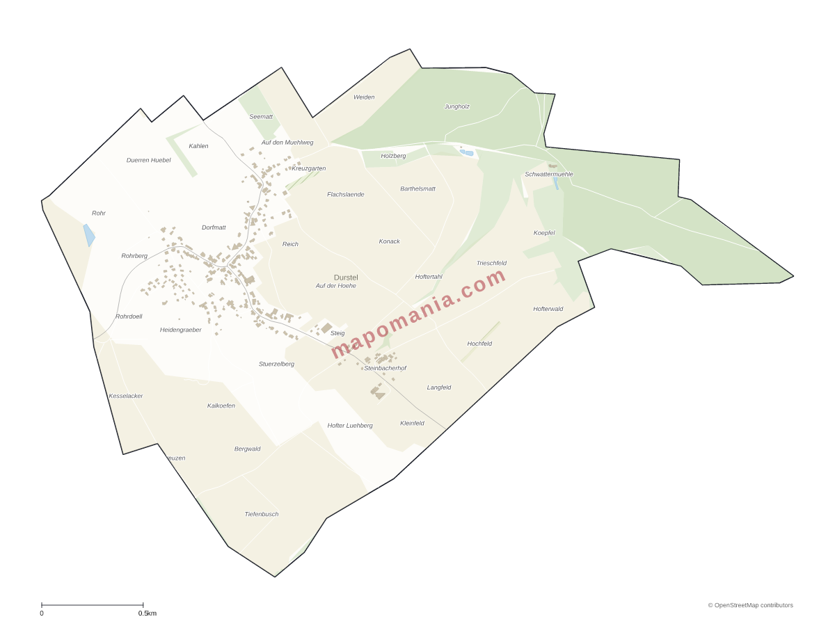 Carte de Durstel à personnaliser