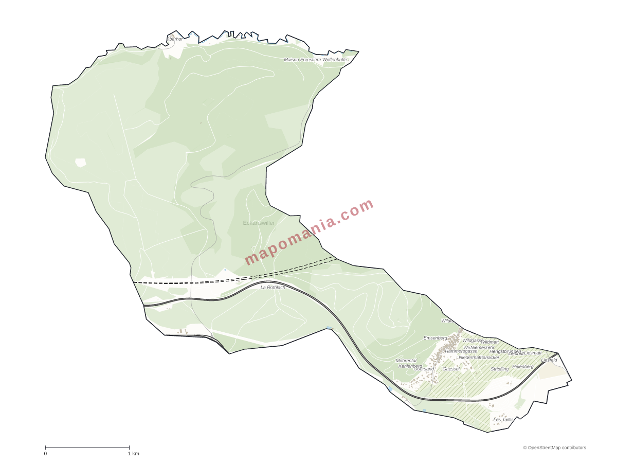 Carte de Eckartswiller à personnaliser