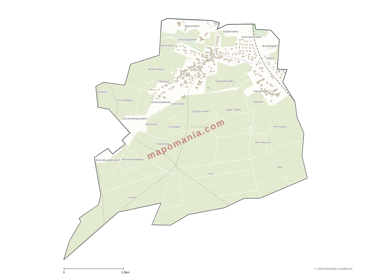 Carte de Eichhoffen à personnaliser
