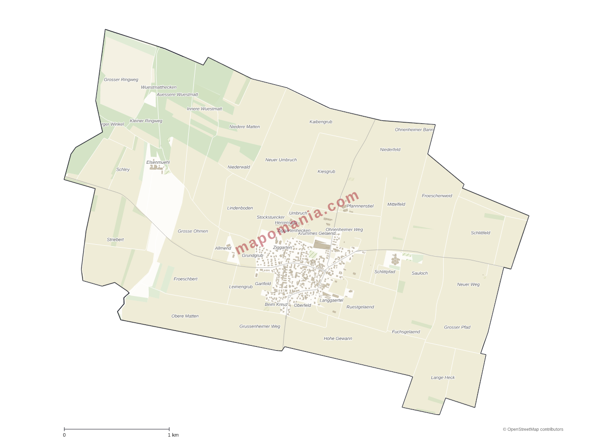 Carte de Elsenheim à personnaliser