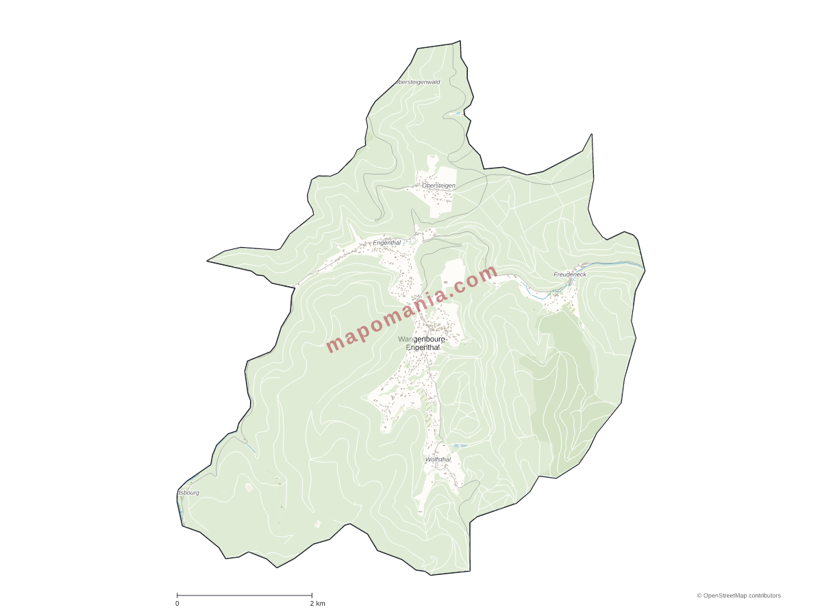 Carte de Wangenbourg-Engenthal à personnaliser